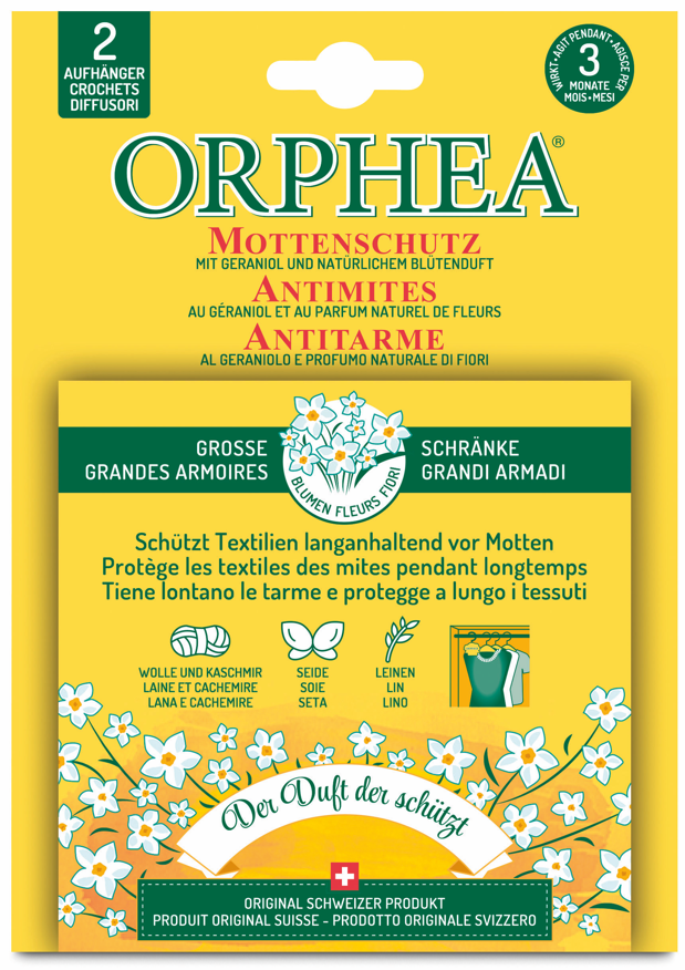 ORPHEA Mottenschutz Aufhänger Blütenduft (2 Stk)