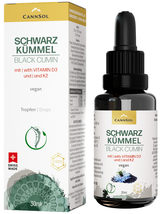 CANNSOL Schwarzkümmel mit Vitamin D3 und K2 (30ml)