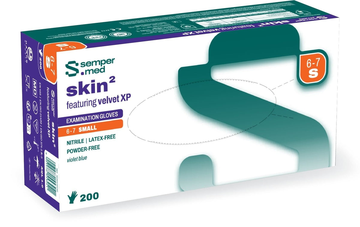 sempermed skin² Nitril-Untersuchungshandschuh, Grösse S (200 Stk)
