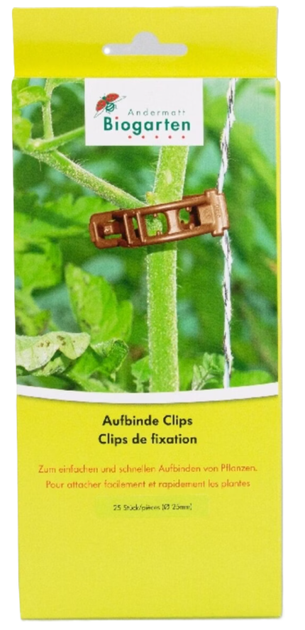 Andermatt Biogarten Aufbinde-Clips braun (25 Stk)