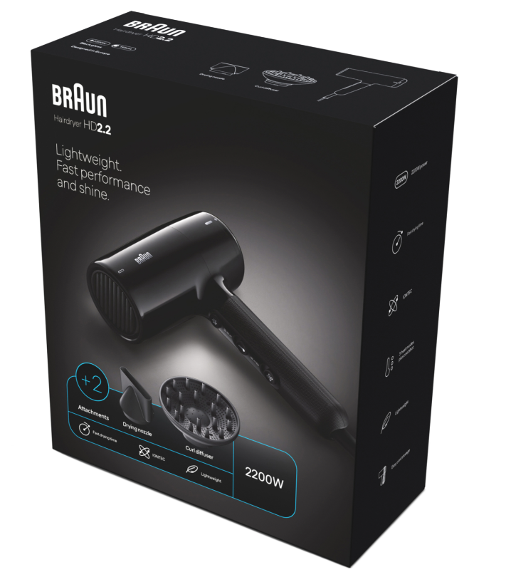 Braun Haartrockner HD 2.2 schwarz (1 Stk)