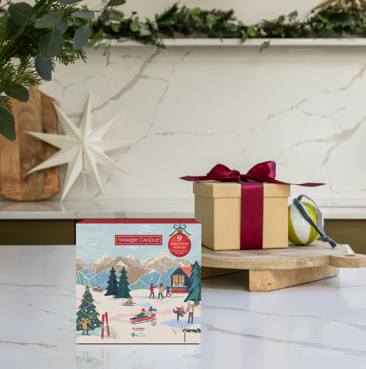 Yankee Candle Après Ski, 9 Filled Glasvotivkerzen, Geschenkset (9-teilig)
