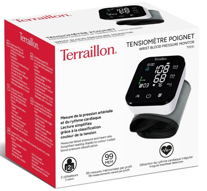 Terraillon Handgelenk-Blutdruckmessgerät TP251 (1 Stk)