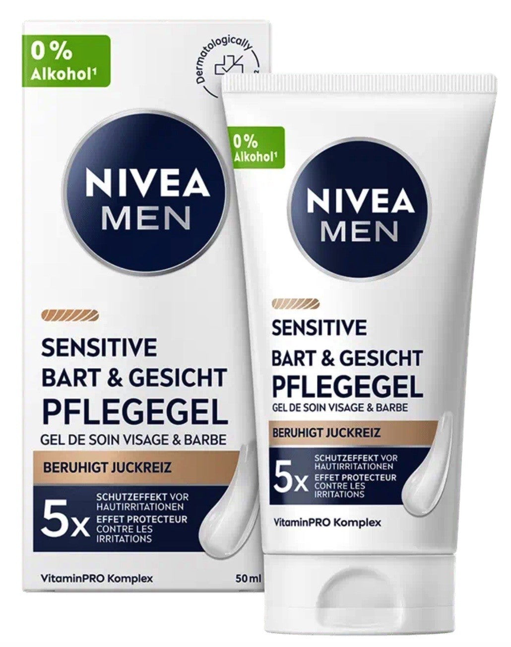 NIVEA MEN Sensitive Bart & Gesicht Pflege-Gel (50ml)