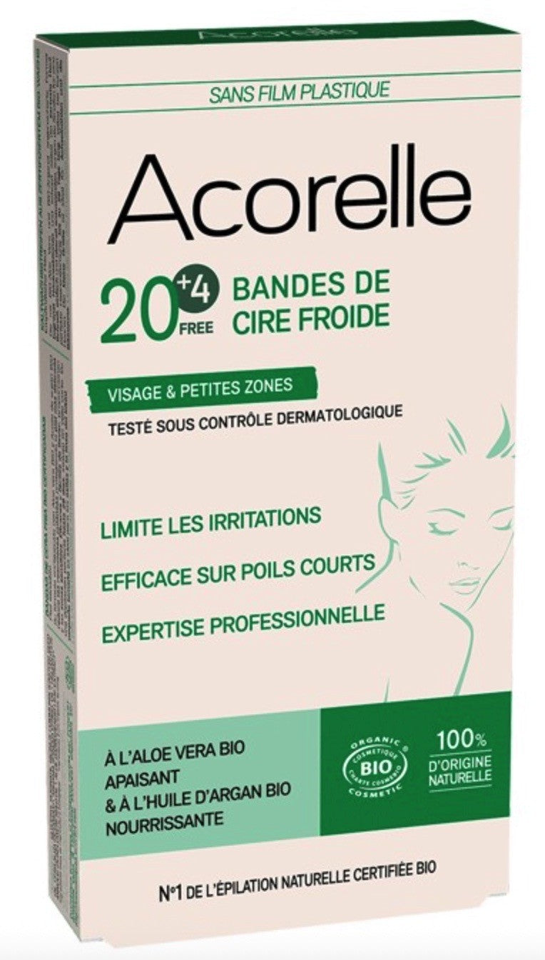 Acorelle Kaltwachsstreifen Gesicht (20 Stk)
