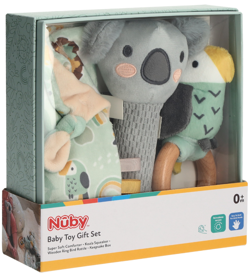 Nuby Baby-Set Papagei-Koala-Löwe (3-teilig)