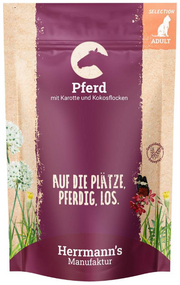 Herrmann’s Pferd mit Karotte und Kokosflocken, Nassfutter für Katzen (100g)