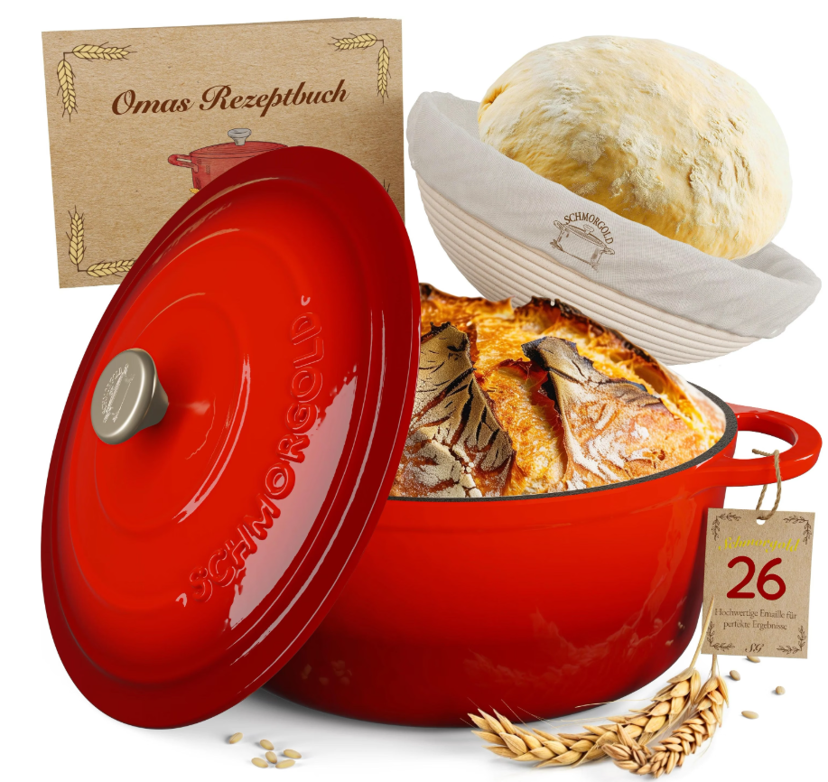 SCHMORGOLD Gusseisen Brotbacktopf, Fassungsvermögen 4.7 Liter (1 Stk)