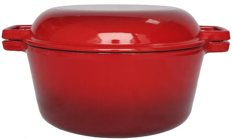 SCHMORGOLD Gusseisen Brotbacktopf mit 2-in-1-Deckel, Fassungsvermögen 4.7 Liter (1 Stk)