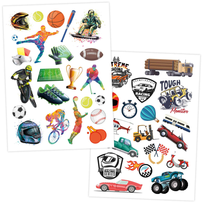 Papierdrachen Kindertattoo-Bögen Jugendlich (6 Stk)