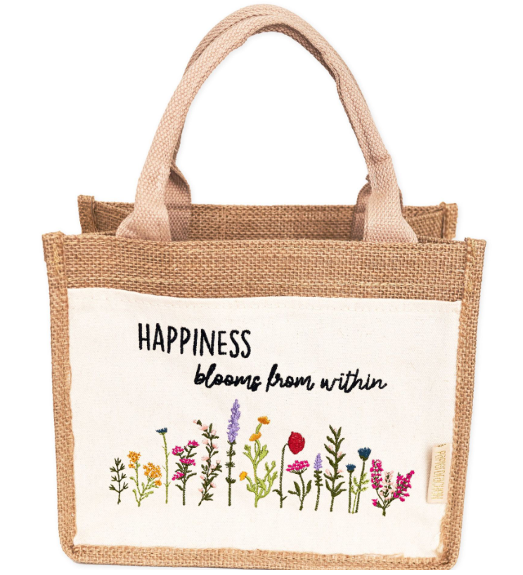Papierdrachen Jutetasche Frühlingswiese, 25x21x15cm (1 Stk)