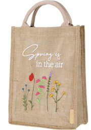 Papierdrachen Jutetasche Hello Sping, 25x21x15cm (1 Stk)