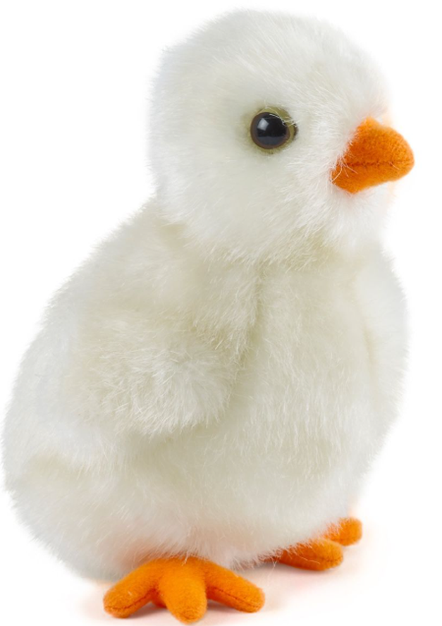 LIVING NATURE Flauschiges Küken Weiss, 12cm (1 Stk)