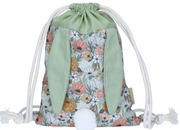 Papierdrachen Oster-Rucksack mit Blumenmotiv grün (1 Stk)