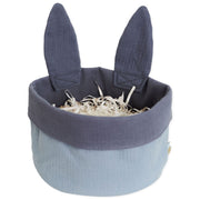 Papierdrachen Osternest mit Hasenohren Musselin graublau (1 Stk)