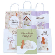 Papierdrachen XXL Oster-Geschenktüten mit Frühlingsmotiven (6 Stk)