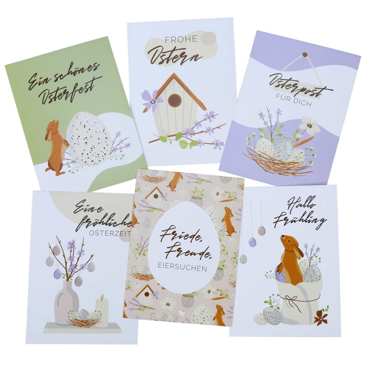 Papierdrachen XXL Oster-Geschenktüten mit Frühlingsmotiven (6 Stk)