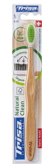 Trisa Natural Clean Holzzahnbürste soft