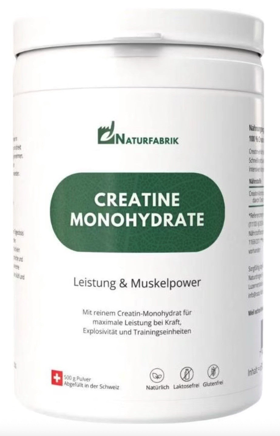 NATURFABRIK Creatine Monohydrate Pulver (500g)