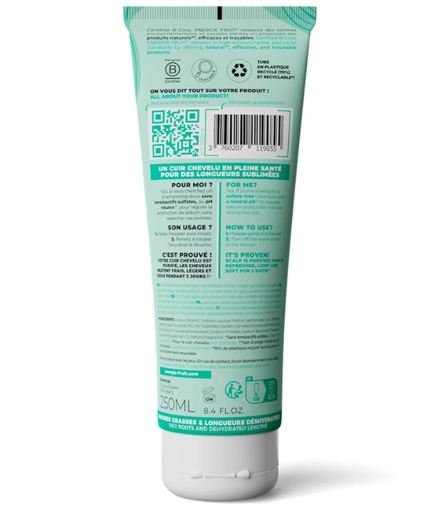 Energie Fruit Sulfatfreies Shampoo Clean Detox (250ml)