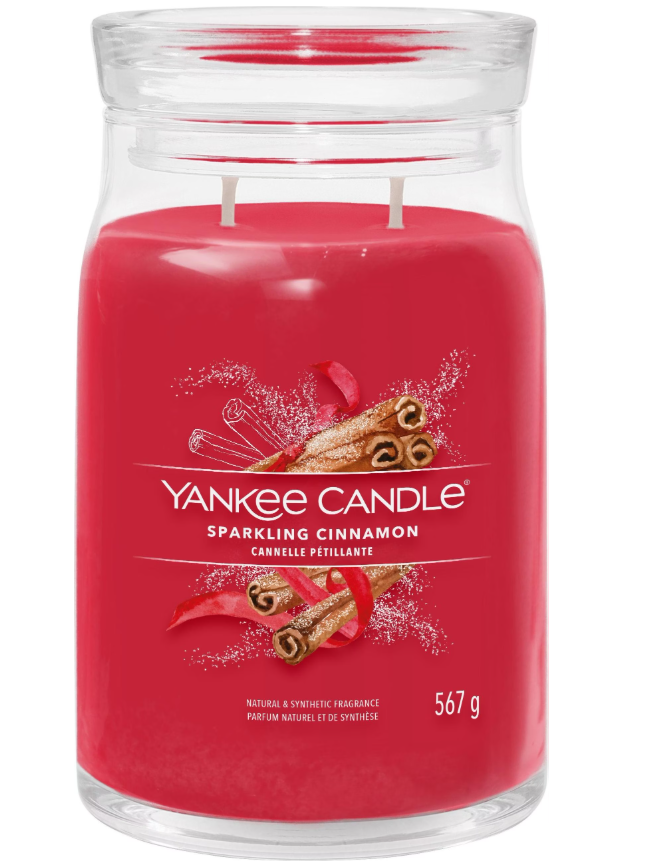 Yankee Candle Sparkling Cinnamon Duftkerze, 567g (1 Stk)