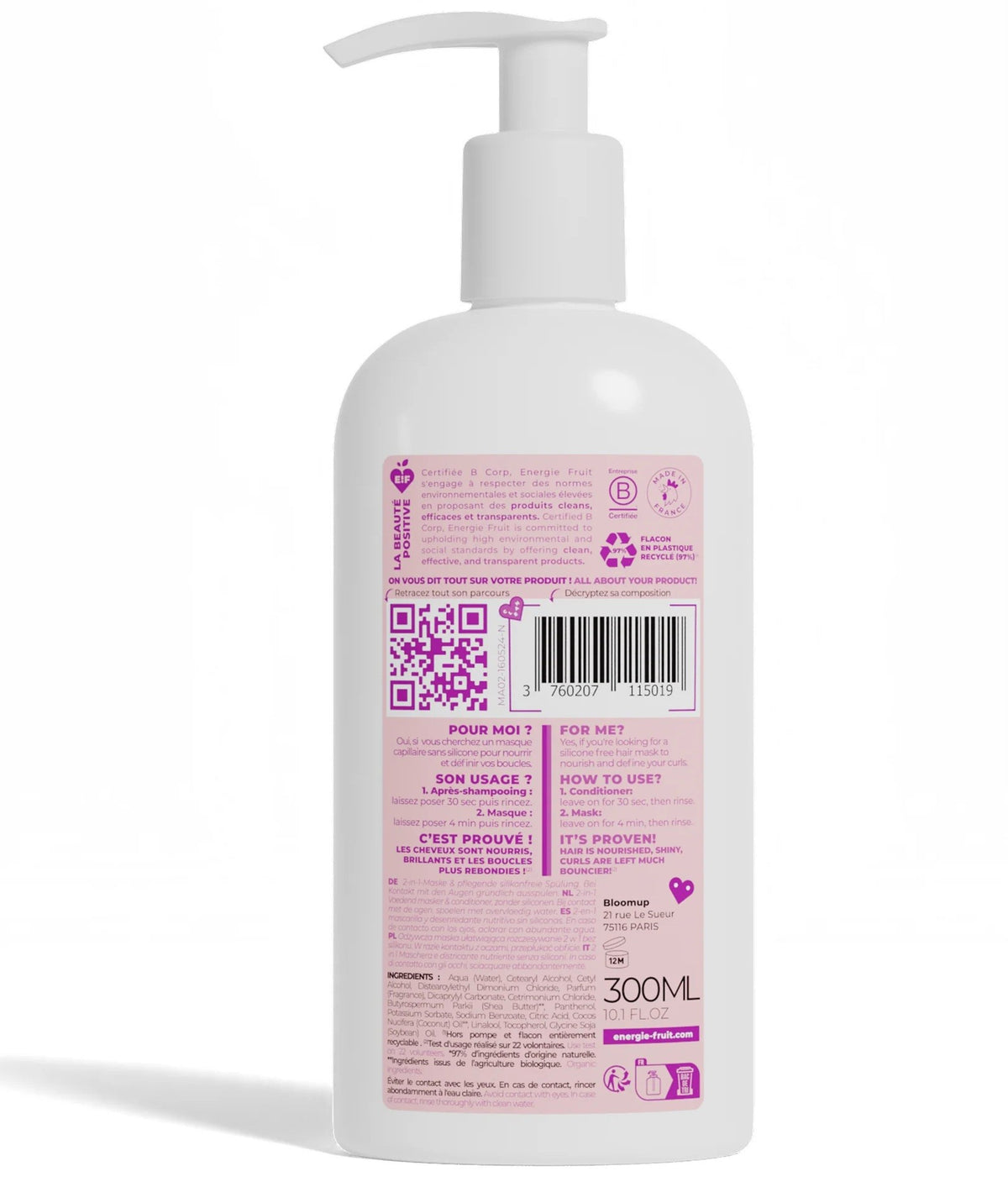 Energie Fruit 2-in-1 Silikonfreie Lockenmaske (300ml)