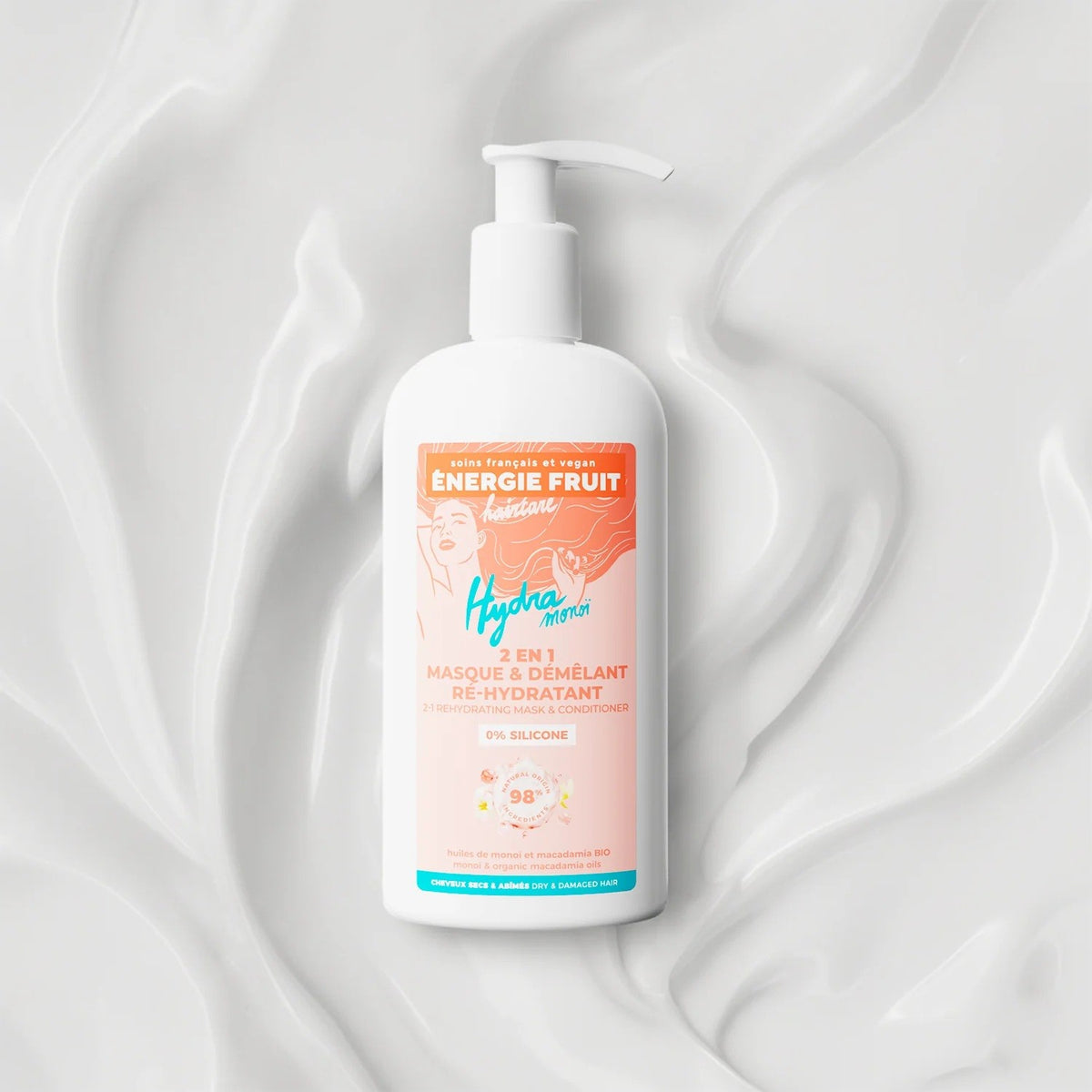 Energie Fruit 2-in-1 Silikonfreie Maske für geschädigtes Haar (300ml)