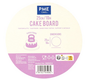 PME CAKE Runde Tortenplatte mit Profilrand, weiss, Durchmesser 25cm (1 Stk)