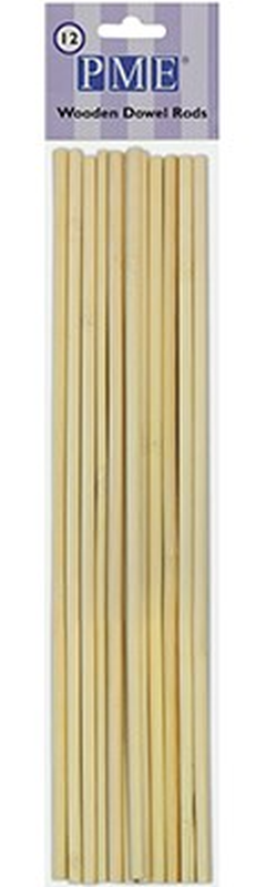 PME CAKE Tortendübel aus Holz, 30cm (12 Stk)