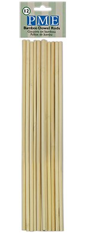 PME CAKE Tortendübel aus Bambus, 30cm (12 Stk)