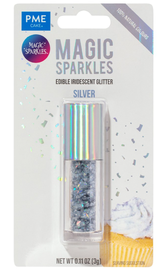 PME CAKE Magic Sparkles essbarer Glitzer Silber (3g)