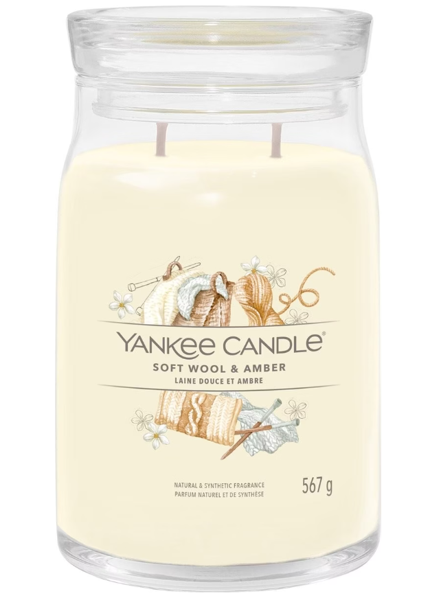 Yankee Candle Soft Wool & Amber Duftkerze (567g)