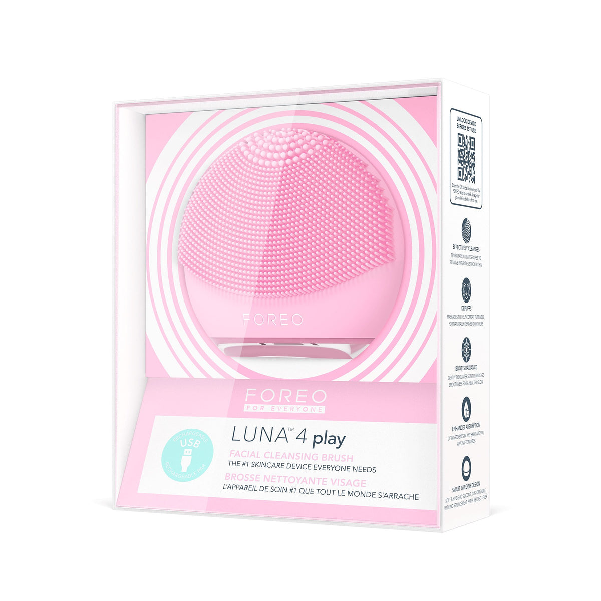 FOREO Luna 4 play Gesichtsreinigungsbürste tickle me pink (1 Stk)