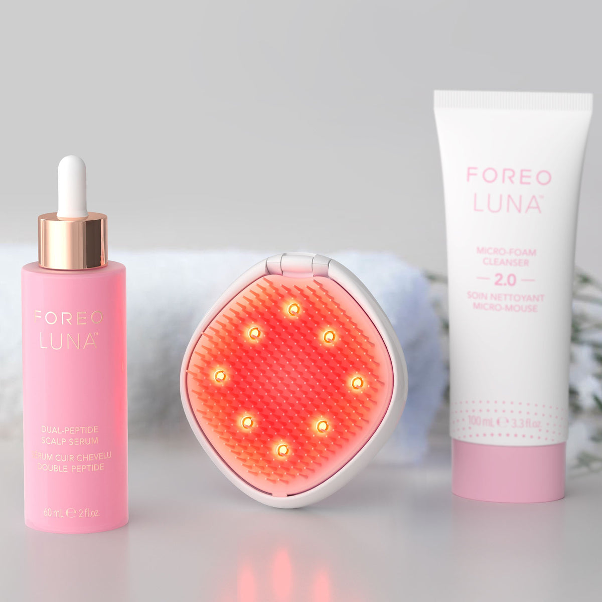 FOREO Flip Play 2-in-1 Haarbürste tickle me pink (1 Stk)