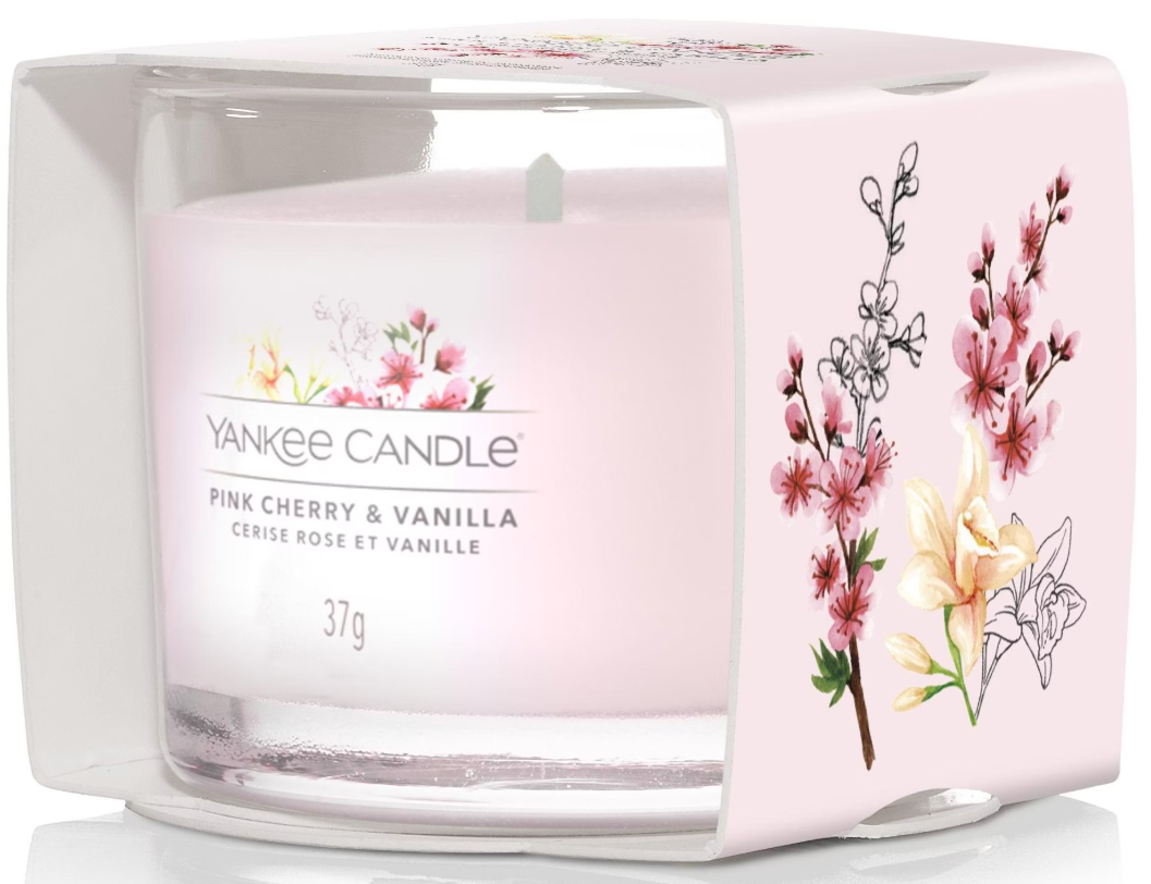 Yankee Candle Pink Cherry & Vanilla gefüllte Votivkerze (37g)