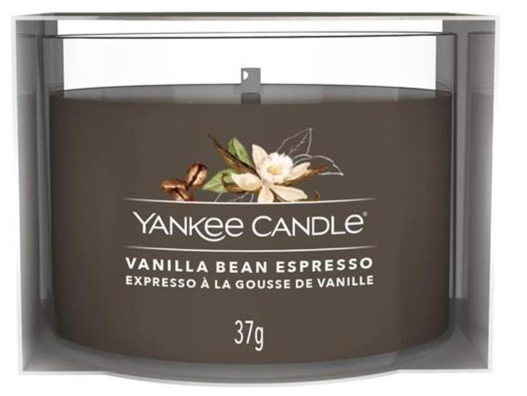 Yankee Candle Vanilla Bean Espresso gefüllte Votivkerze (37g)