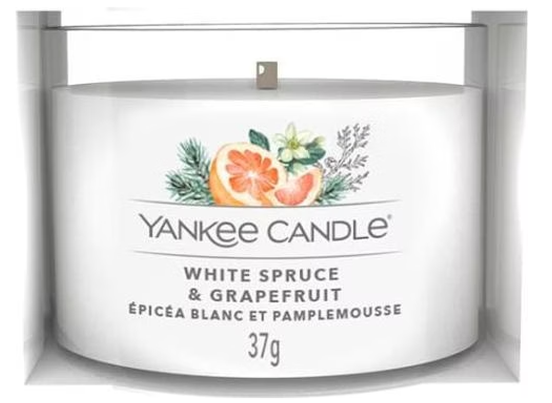 Yankee Candle White Spruce & Grapefruit gefüllte Votivkerze (37g)