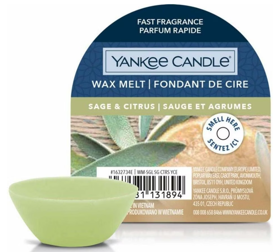 Yankee Candle Duftwachsplättchen Sage & Citrus (1 Stk)