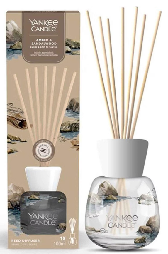 Yankee Candle Diffuser mit Duftstäbchen Amber & Sandalwood (100ml)