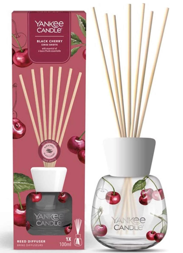 Yankee Candle Diffuser mit Duftstäbchen Black Cherry (100ml)