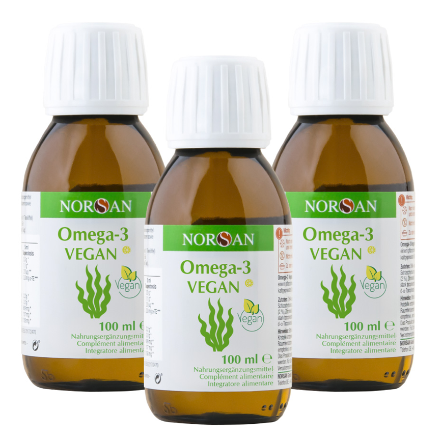 Norsan Omega-3 Vegan Algenöl (3x100ml)