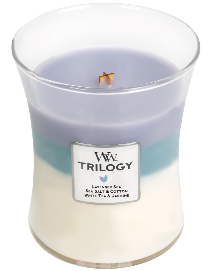 WoodWick Trilogy Calming Retreat Duftkerze (275g)