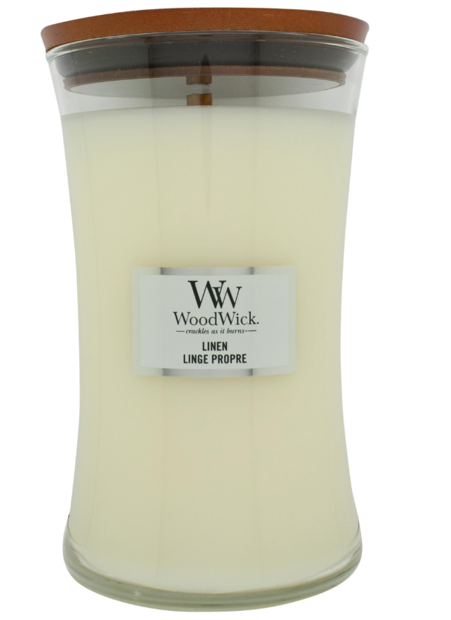 WoodWick Duftkerze Linen (610g)
