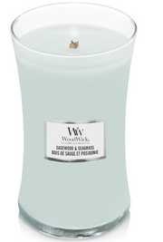 WoodWick Duftkerze Sagewood & Seagrass (610g)
