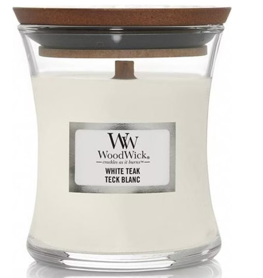 WoodWick Duftkerze White Teak (275g)