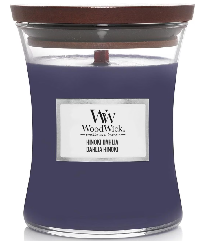 WoodWick Duftkerze Hinoki Dahlia (275g)