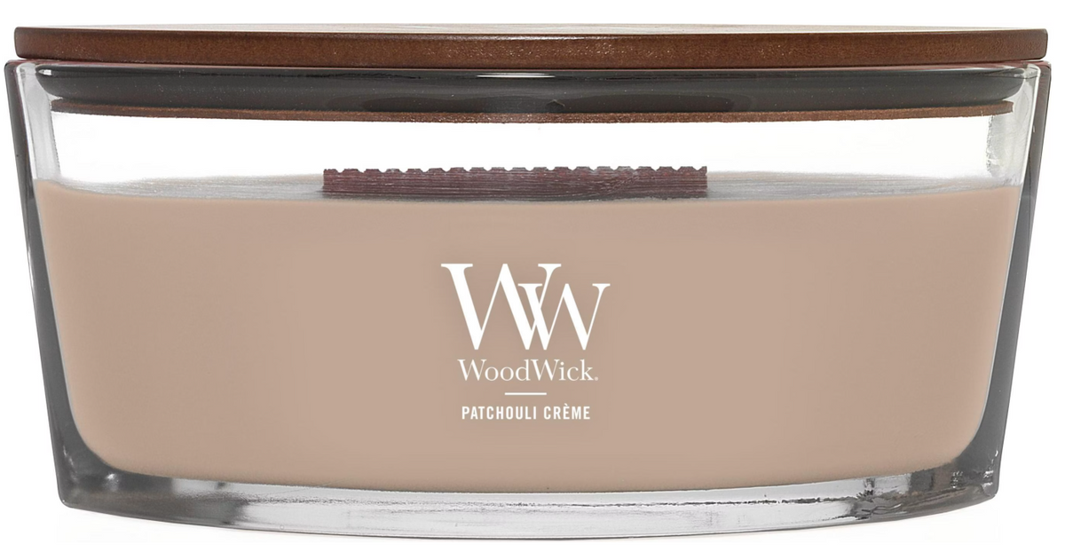 WoodWick Ellipse Duftkerze Patchouli Crème (454g)