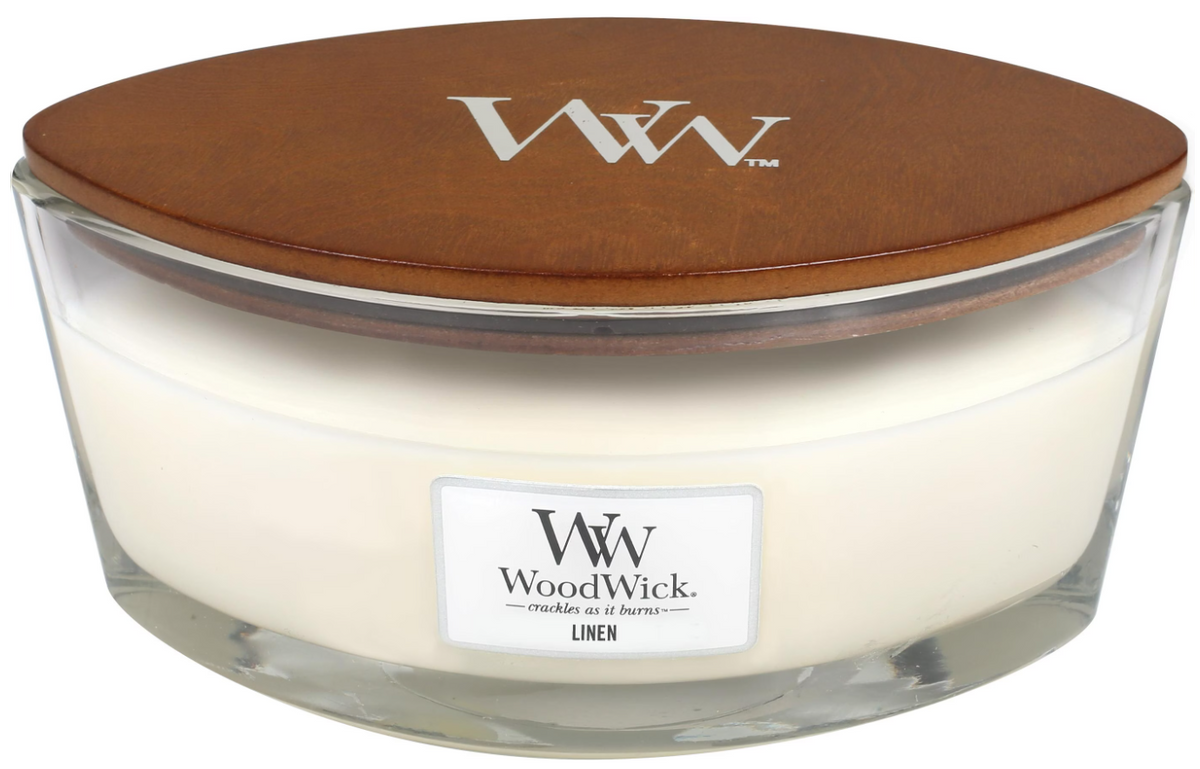 WoodWick Ellipse Duftkerze Linen (454g)