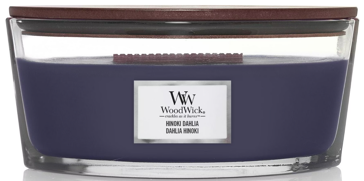 WoodWick Ellipse Duftkerze Hinoki Dahlia (454g)