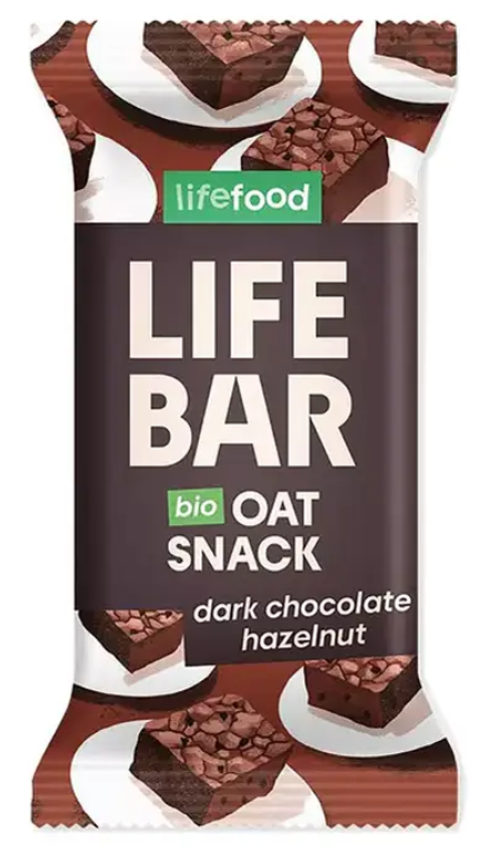 Lifefood Bio Lifebar Riegel Oat Snack Dark Chocolate Hazelnut (15x40g)